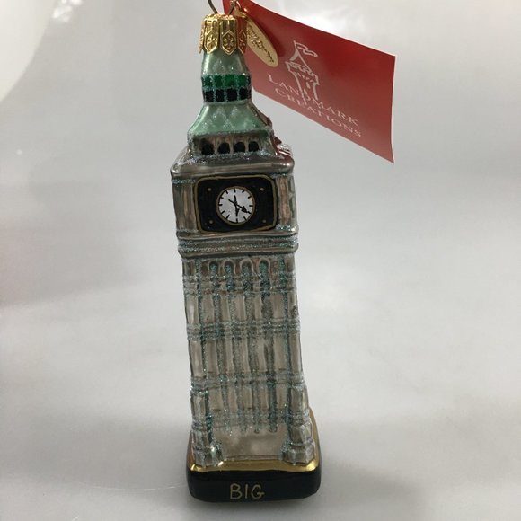 Landmark Creations Big Ben Clock London Glass Ornament 5" NEW Made in Poland - Picture 1 of 9